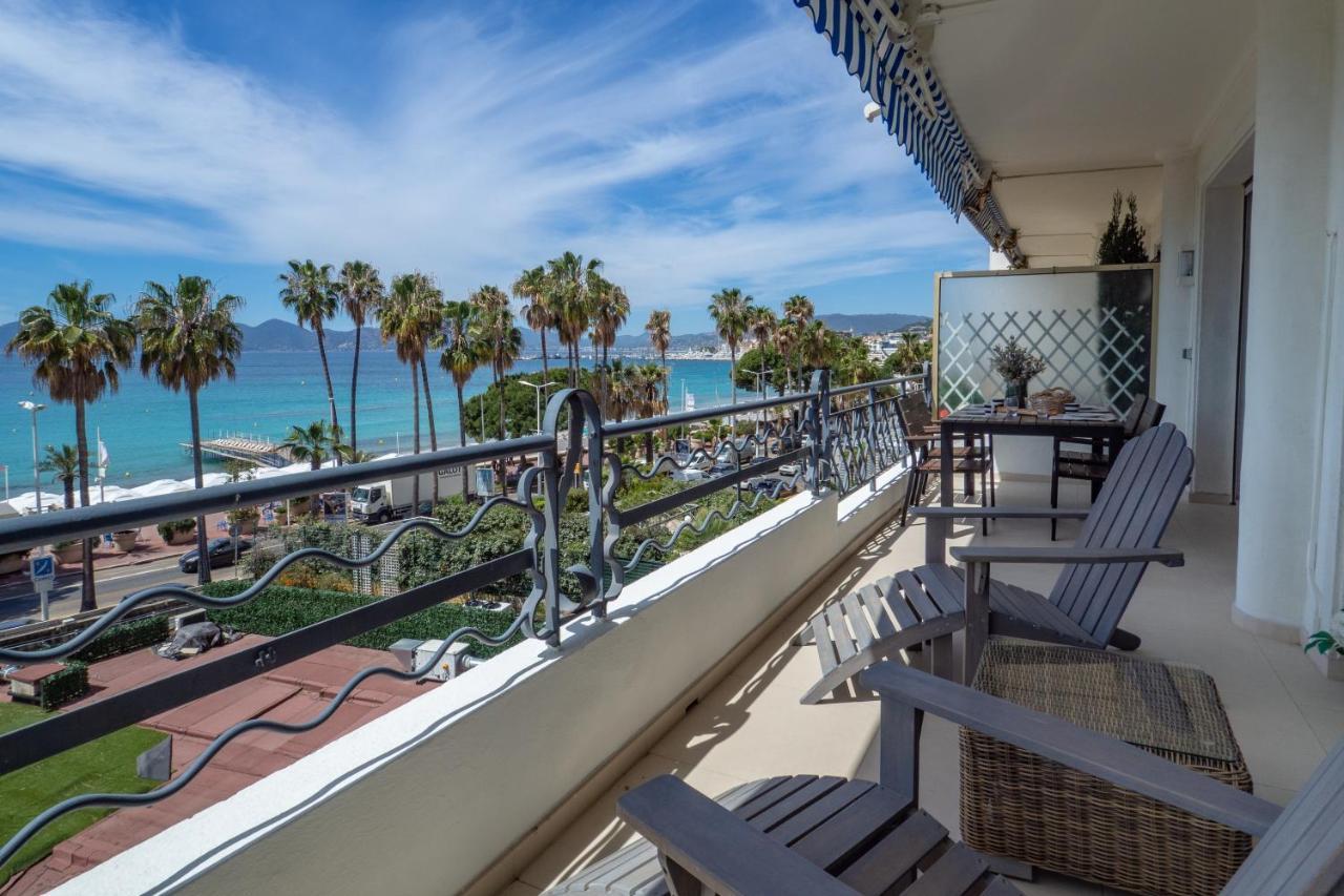 Cannes Croisette Superbe 3P Front De Mer Esterno foto