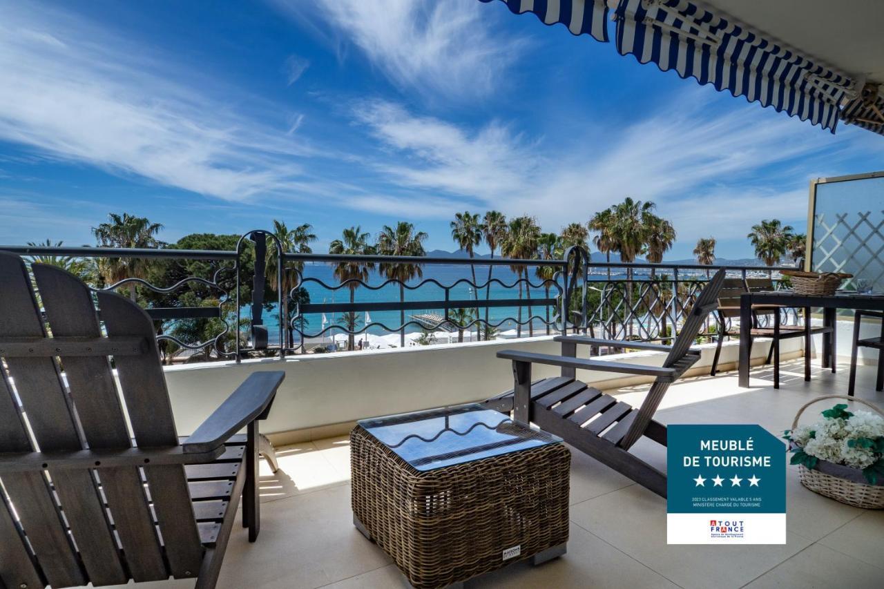 Cannes Croisette Superbe 3P Front De Mer Esterno foto